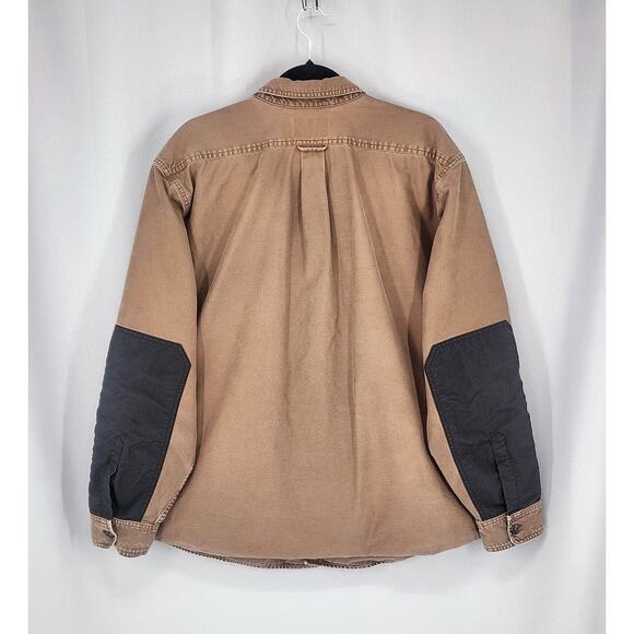 CC Filson Jack Shirt Jacket C.C. Brown Black Cotton Nylon Heavy Thrashed - Picture 2 of 11